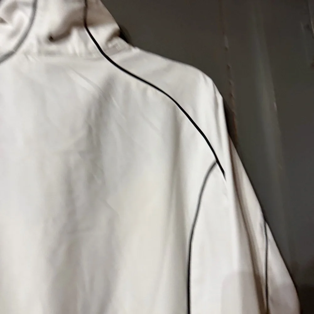 Nike Air Windbreaker Full Zip Jacket White Black Women’s Large - Picture 13 of 14